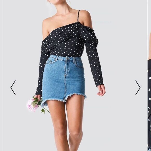 Linn Ahlborg x NA-KD polka dot blouse, size 36 - Picture 4 of 8